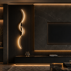 Élysée – LED Wandleuchte Vertikal Gold Schwarz