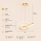 Rosalie – Ring Pendelleuchte LED Gold Schwarz – Esstisch