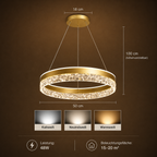 Rivoli – Deckenleuchte Modern Schwarz Weiß Gold