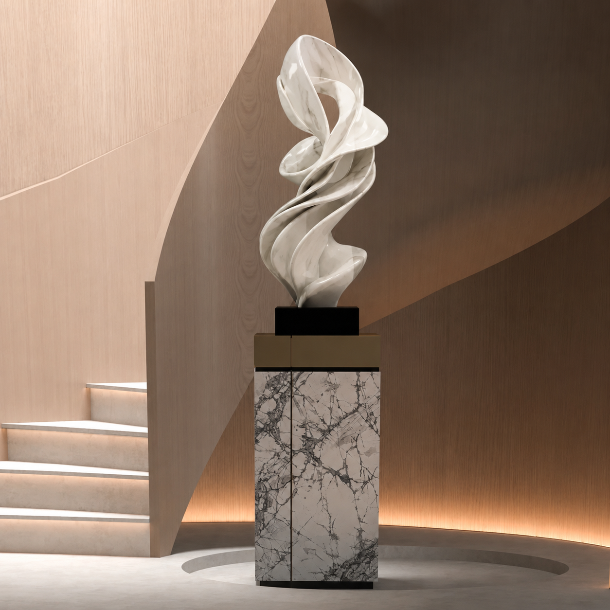 L’Éclosion Skulptur – skulpturaler Akzent