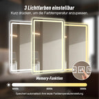 Rivelle LED-Spiegel – LED-Beleuchtung, dimmbar