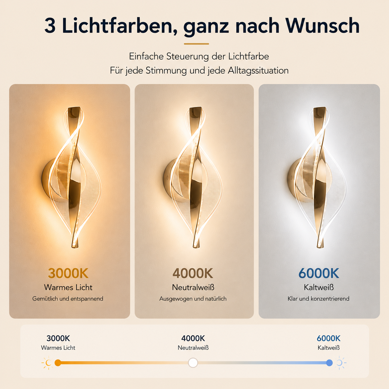 Majesté – Wandleuchte Acryl Modern – Schlafzimmer Flur