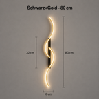 Élysée – LED Wandleuchte Vertikal Gold Schwarz