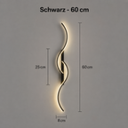 Élysée – LED Wandleuchte Vertikal Gold Schwarz