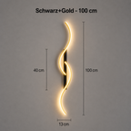 Élysée – LED Wandleuchte Vertikal Gold Schwarz
