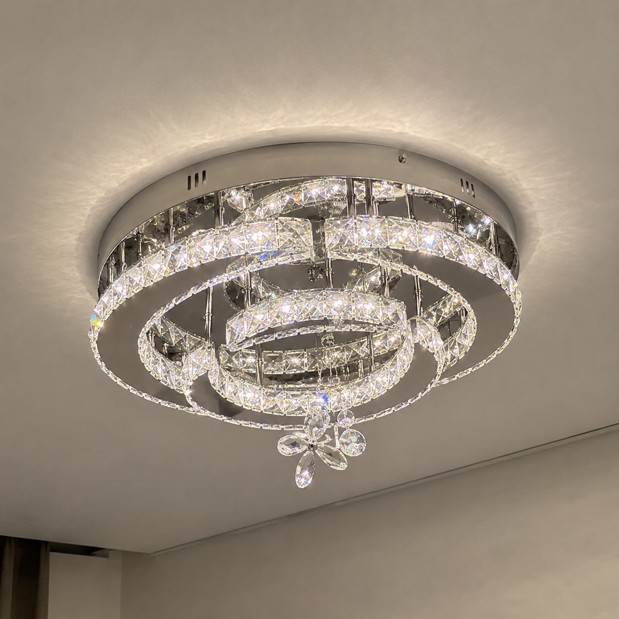 Bellecour – Kristall Kronleuchter Flach – Niedrige Decke