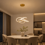 Rosalie – Ring Pendelleuchte LED Gold Schwarz – Esstisch