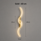 Élysée – LED Wandleuchte Vertikal Gold Schwarz