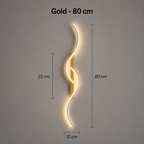 Élysée – LED Wandleuchte Vertikal Gold Schwarz